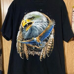 DOM Eagle Dream Catcher Black T-Shirt Size XL
